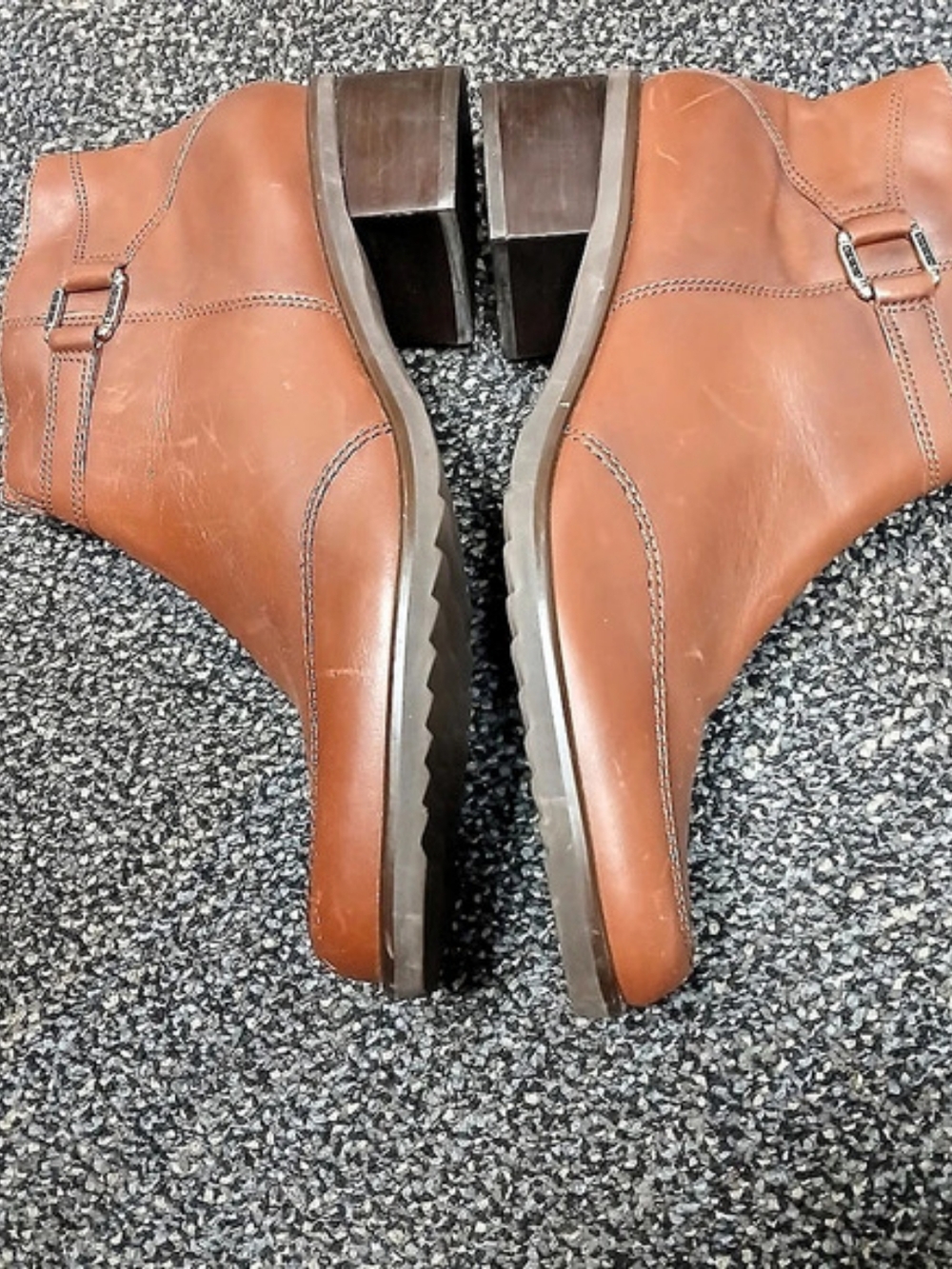 Artiva Lites Brown Leather Heeled Boots